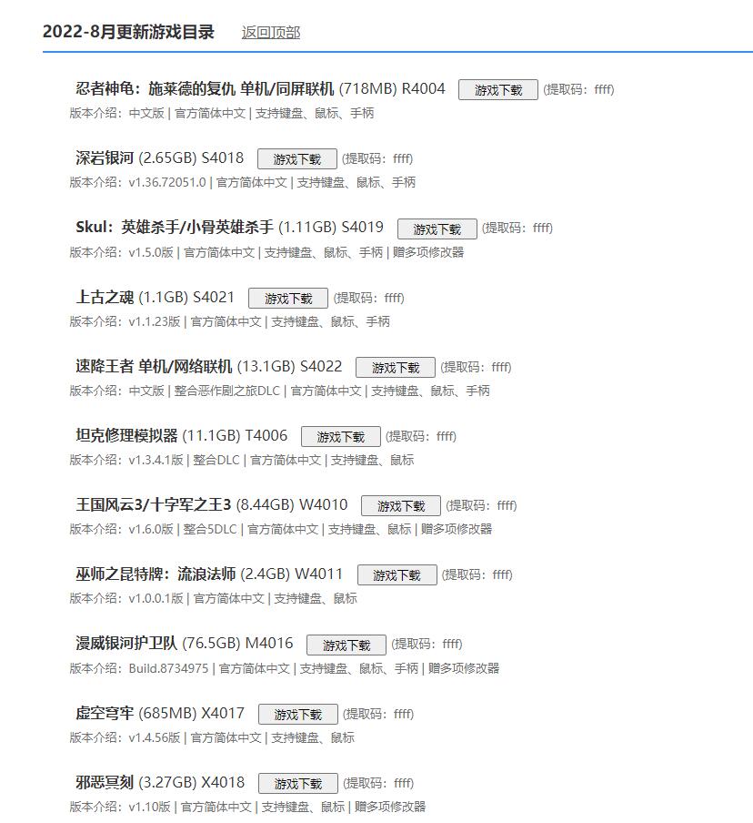 热门大型PC单机游戏大合集  每月更新（免费赠送）